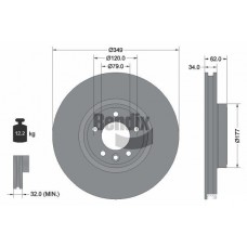 BDS2176HC BENDIX Braking Гальмівний диск