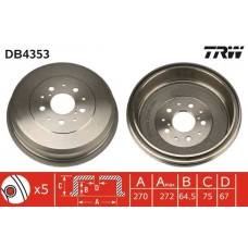 DB4353 TRW Гальмівний барабан