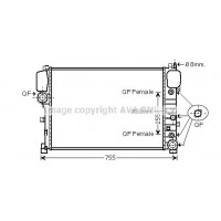 MS2447 AVA QUALITY COOLING Радіатор охолодження двигуна