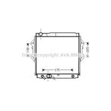 TO2561 AVA QUALITY COOLING Радіатор охолодження двигуна