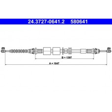24.3727-0641.2 ATE Тросик, cтояночный тормоз