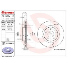 09.N264.11 BREMBO Гальмівний диск