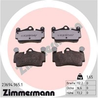 23694.965.1 ZIMMERMANN КомплеК т гальмівних колодок, дискове гальмо