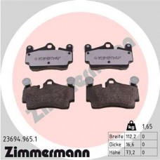 23694.965.1 ZIMMERMANN КомплеК т гальмівних колодок, дискове гальмо