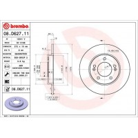 08.D627.11 BREMBO Гальмівний диск