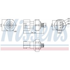 301090 NISSENS Пневматичний вимикач кондиціонер
