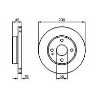 0 986 478 241 BOSCH Гальмівний диск