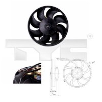 802-0010 TYC Вентилятор охолодження двигуна