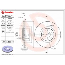 09.D050.11 BREMBO Гальмівний диск