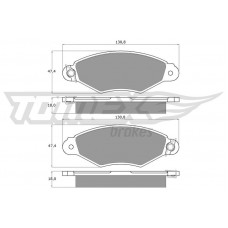 TX 11-75 TOMEX Brakes КомплеК т гальмівних колодок, дискове гальмо