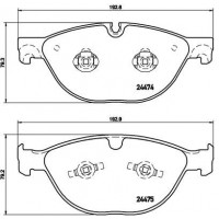 P 36 025 BREMBO Комплект гальмівних колодок дисковий гальм