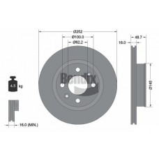 BDS1400 BENDIX Braking Гальмівний диск