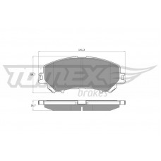 TX 15-971 TOMEX Brakes Комплект гальмівних колодок дисковий гальм