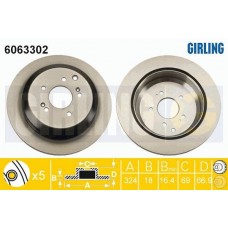 6063302 GIRLING Гальмівний диск