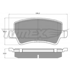 TX 14-85 TOMEX Brakes Комплект гальмівних колодок дисковий гальм