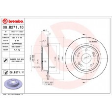 08.B271.10 BREMBO Гальмівний диск