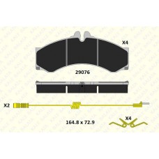 29076 200 24 KALE КомплеК т гальмівних колодок, дискове гальмо