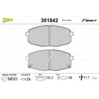 301842 VALEO Комплект гальмівних колодок дисковий гальм