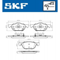VKBP 80560 A SKF Комплект гальмівних колодок дисковий гальм