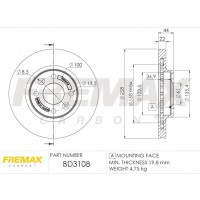 BD-3108 FREMAX Гальмівний диск