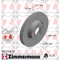100.3318.20 ZIMMERMANN Гальмівний диск
