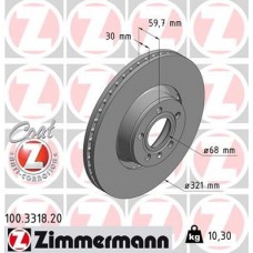 100.3318.20 ZIMMERMANN Гальмівний диск