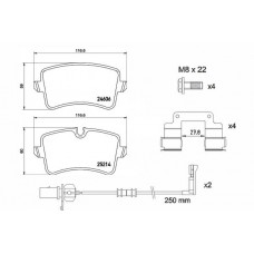 P 85 157 BREMBO Комплект гальмівних колодок дисковий гальм