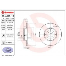 08.A915.11 BREMBO Гальмівний диск