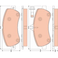 GDB1798 TRW Комплект гальмівних колодок дисковий гальм