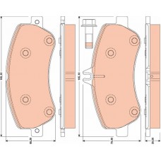 GDB1798 TRW Комплект гальмівних колодок дисковий гальм