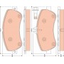 GDB1798 TRW Комплект гальмівних колодок дисковий гальм