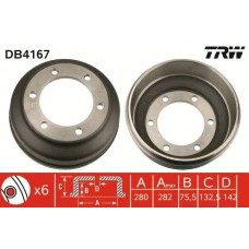 DB4167 TRW Гальмівний барабан