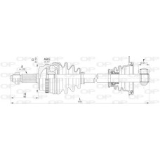 DRS6209.00 OPEN PARTS Привідний вал