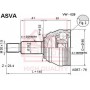 VW-029 ASVA Шарнирный комплект, Привідний вал