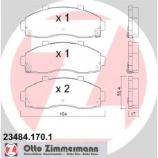 23484.170.1 ZIMMERMANN Комплект гальмівних колодок дисковий гальм