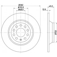 8DD 355 111-181 HELLA PAGID Гальмівний диск