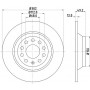 8DD 355 111-181 HELLA PAGID Гальмівний диск