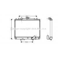MTA2162 AVA QUALITY COOLING Радіатор охолодження двигуна