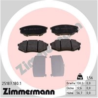 25187.180.1 ZIMMERMANN Комплект гальмівних колодок дисковий гальм
