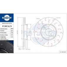 RT2907GLT9 ROTINGER Гальмівний диск