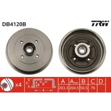 DB4120B TRW Гальмівний барабан
