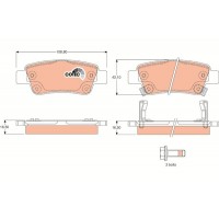 GDB3446 TRW Комплект гальмівних колодок дисковий гальм
