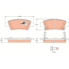 GDB3446 TRW Комплект гальмівних колодок дисковий гальм
