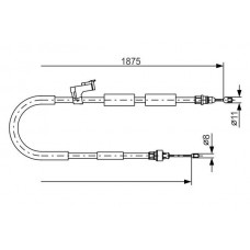1 987 482 057 BOSCH Тросик, cтояночный тормоз