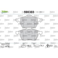 598303 VALEO Комплект гальмівних колодок дисковий гальм