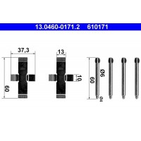 13.0460-0171.2 ATE Комплектуючі колодки дискового гальма