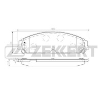 BS-2428 ZEKKERT Комплект гальмівних колодок дисковий гальм