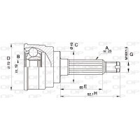 CVJ5112.10 OPEN PARTS Шарнирный комплект, Привідний вал