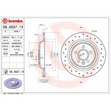 08.A537.1X BREMBO Гальмівний диск