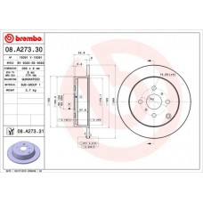 08.A273.31 BREMBO Гальмівний диск